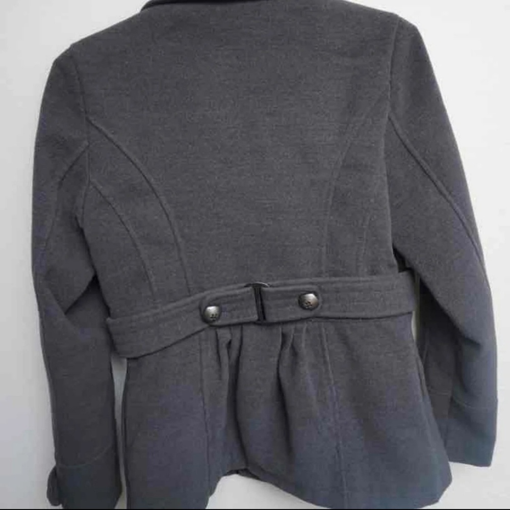 ๐บ๐ฆ NWOT Grey Peacoat Women XXS Classic Double Breasted Coat Spring Jacket New - Picture 3 of 4